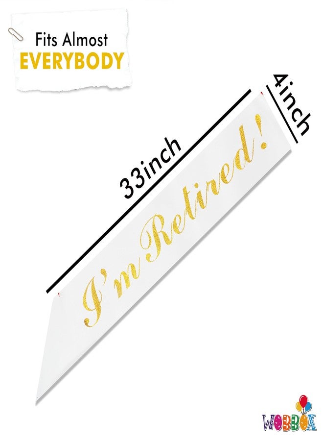 WOBBOX Happy Retirement Sash, Retirement Party Decorations-(1 Pcs) (FP4513) - Image 3